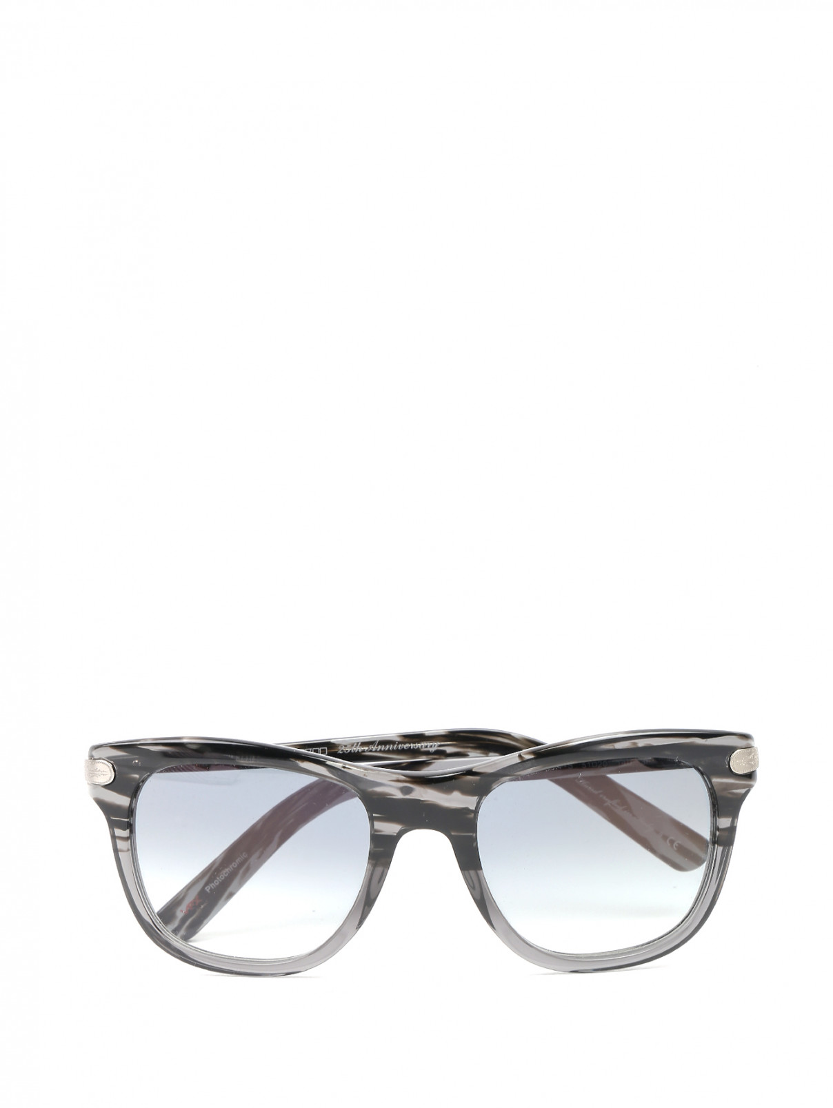 Солнцезащитные очки в пластиковой оправе с узором Oliver Peoples  –  Общий вид  – Цвет:  Серый