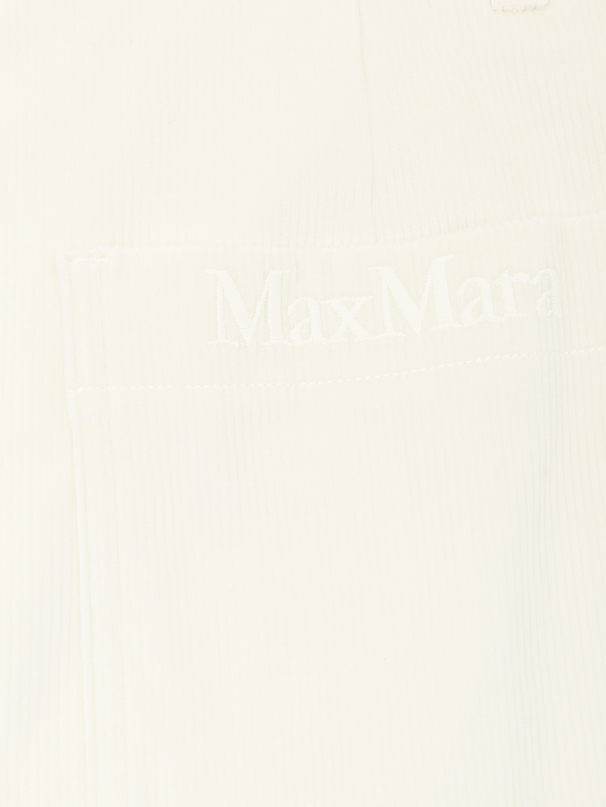 Вельветовые бриджи из хлопка Max Mara  –  Деталь1  – Цвет:  Белый