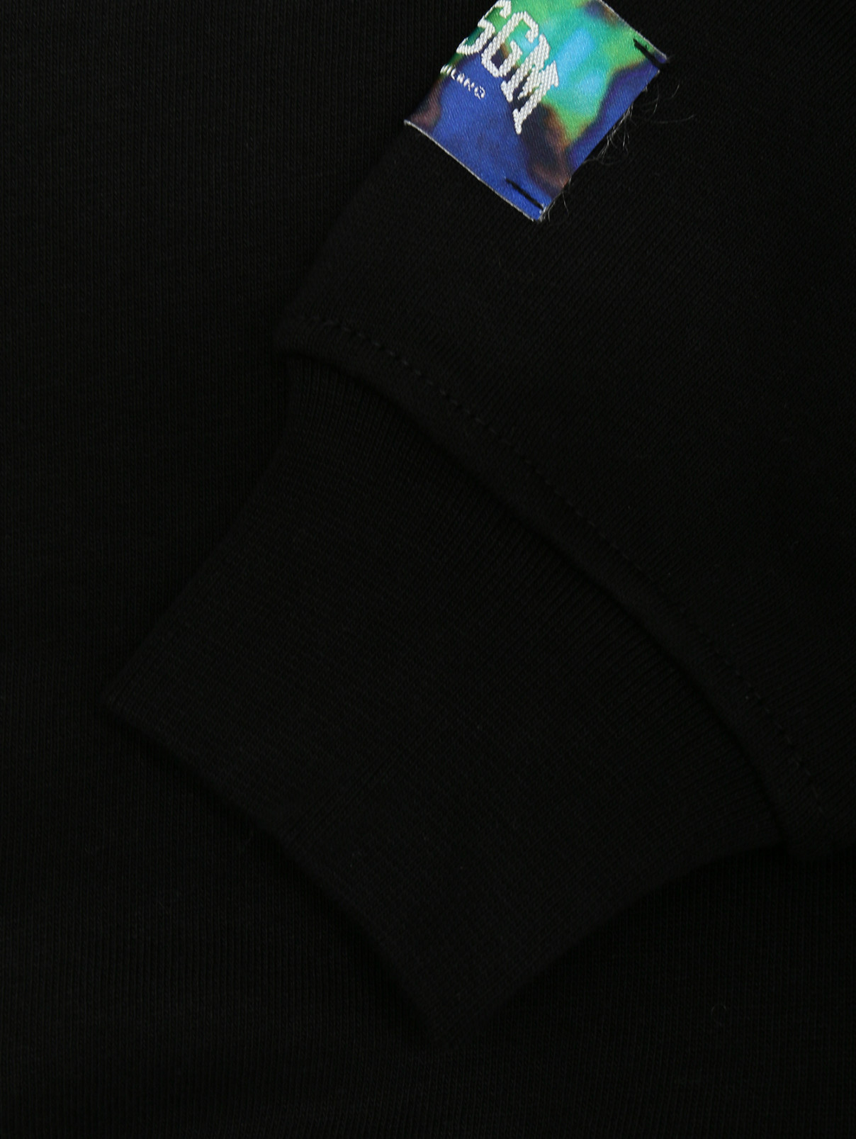 Толстовка из хлопка с ярким принтом MSGM  –  Деталь  – Цвет:  Черный