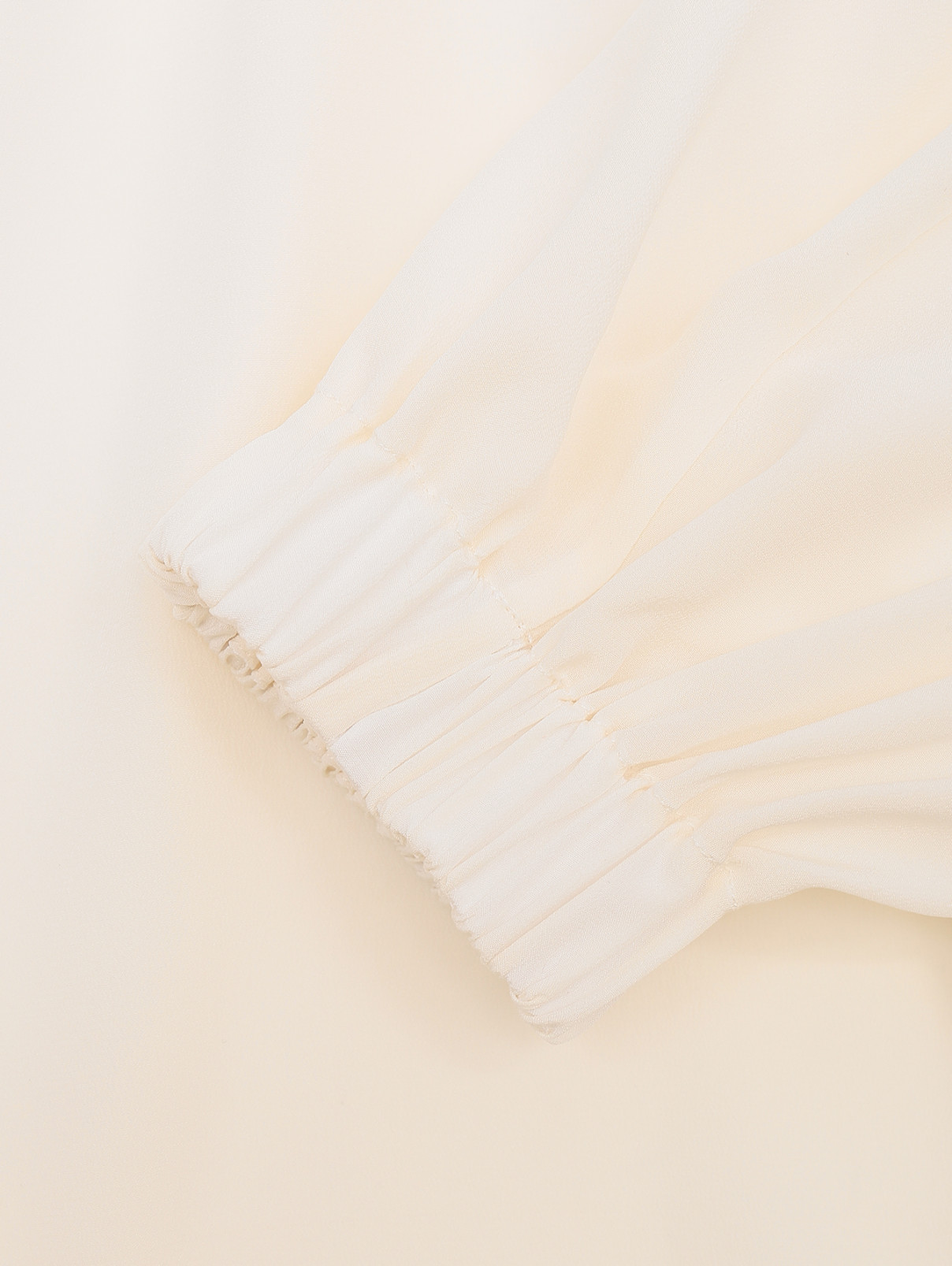 Блуза из шелка свободного кроя Aspesi  –  Деталь1  – Цвет:  Белый