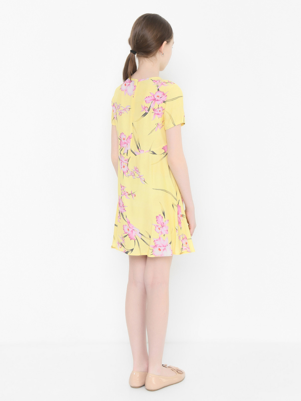 Платье из вискозы с цветочным узором N21  –  МодельВерхНиз1  – Цвет:  Узор