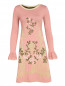 Платье из шерсти с цветочным узором Alberta Ferretti  –  Общий вид