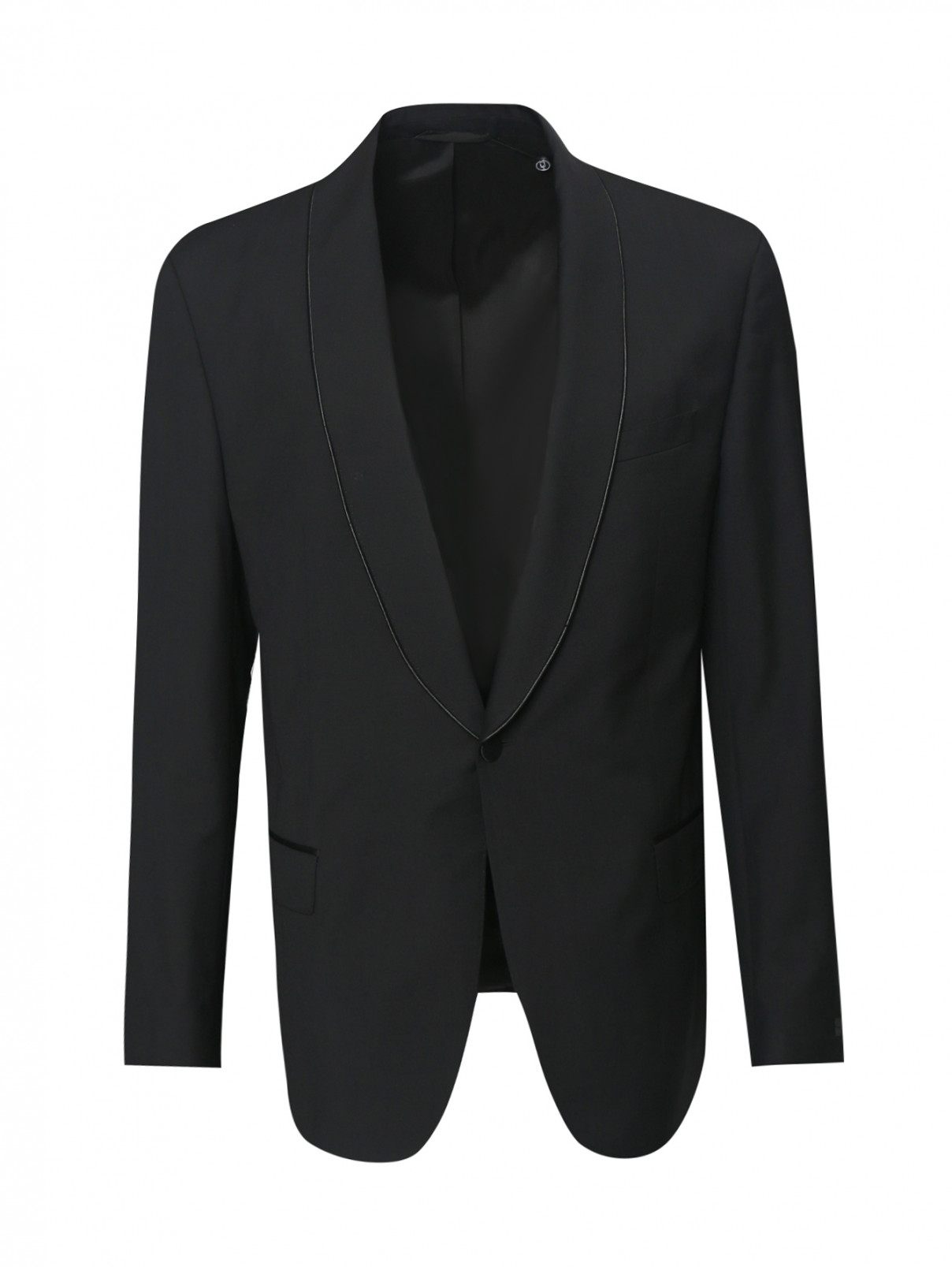 Пиджак из шерсти Boss  –  Общий вид  – Цвет:  Черный