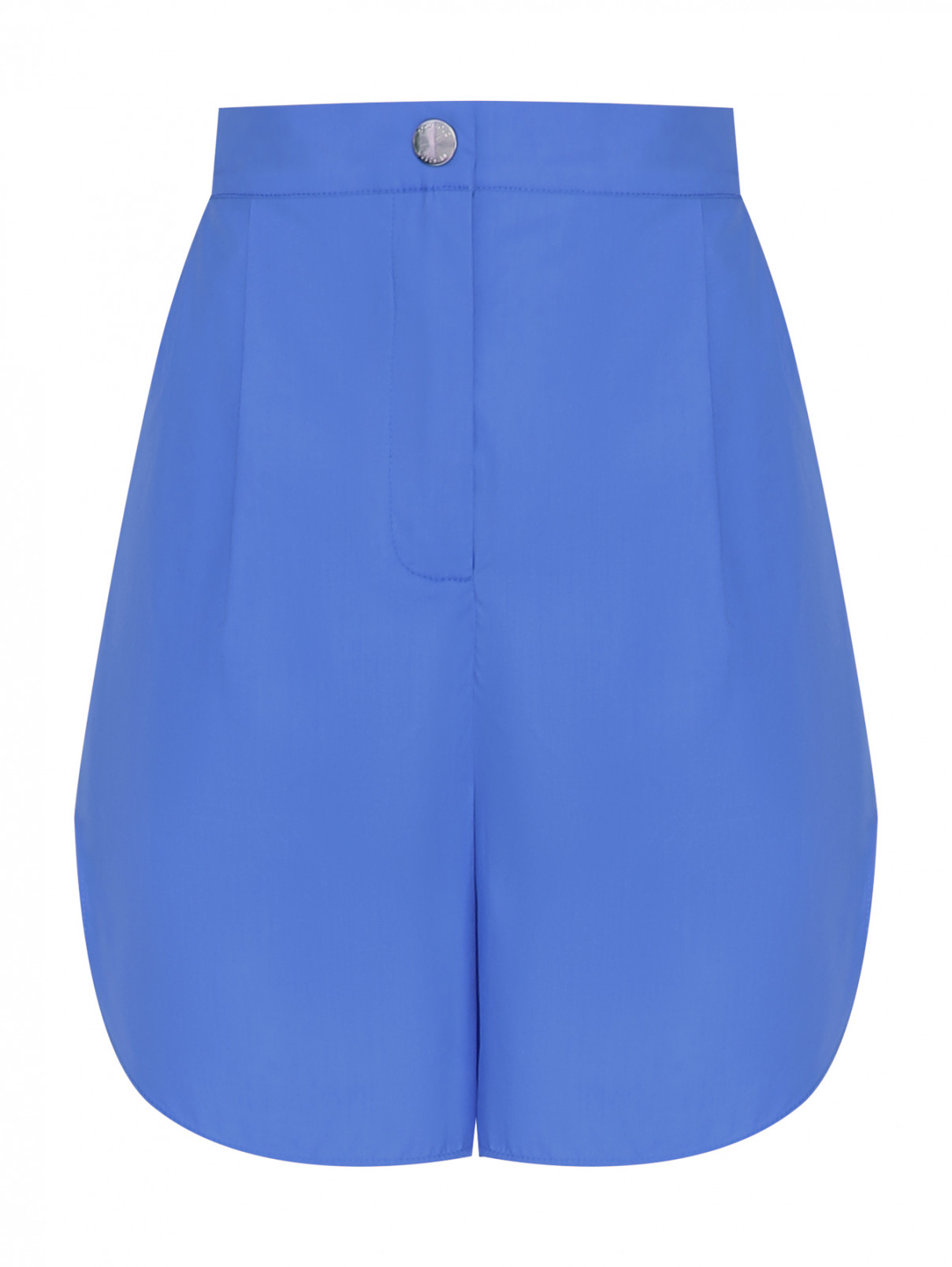 Шорты из хлопка с карманами Moschino Boutique  –  Общий вид  – Цвет:  Синий