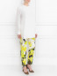 Брюки из хлопка с цветочным узором Marina Rinaldi  –  Модель Общий вид