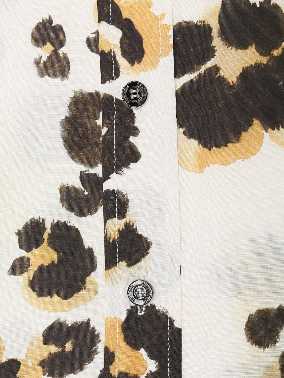 Рубашка из хлопка и шелка с узором Moschino Boutique  –  Деталь  – Цвет:  Узор