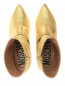 Ботинки из кожи с логотипом Moschino  –  Обтравка4