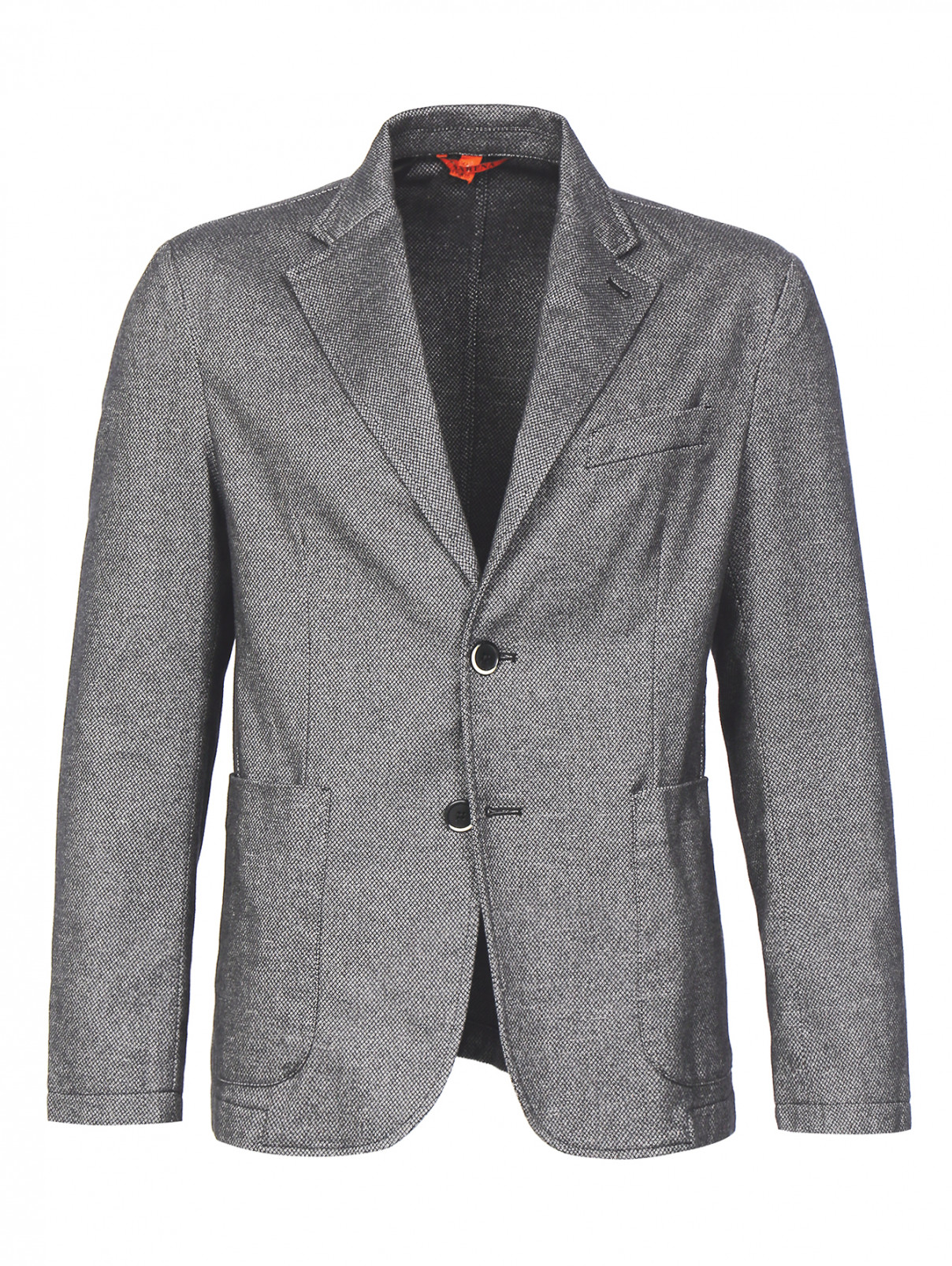 Пиджак из хлопка с узором Barena  –  Общий вид  – Цвет:  Серый