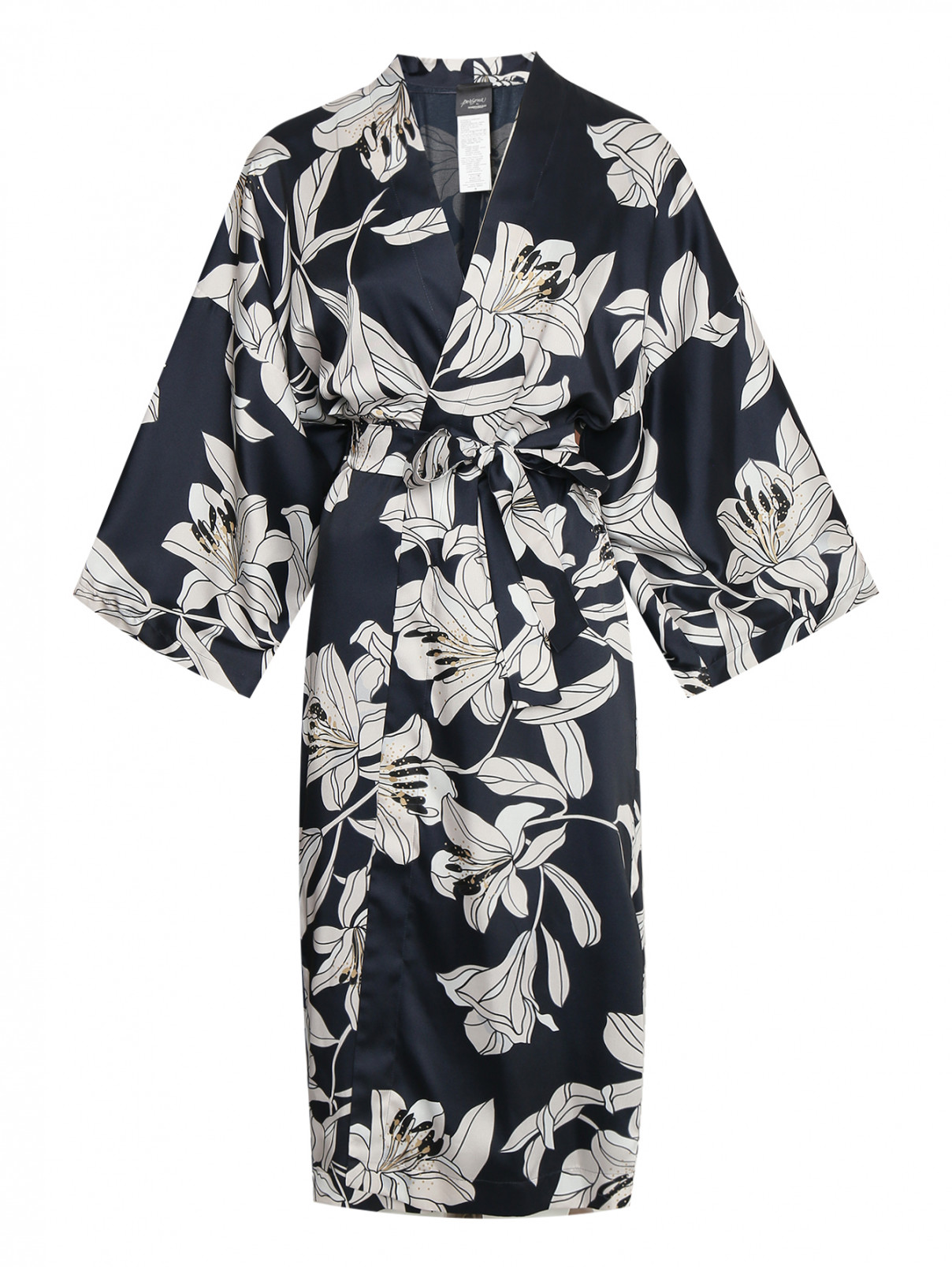 Платье-кимоно с поясом Persona by Marina Rinaldi  –  Общий вид  – Цвет:  Узор