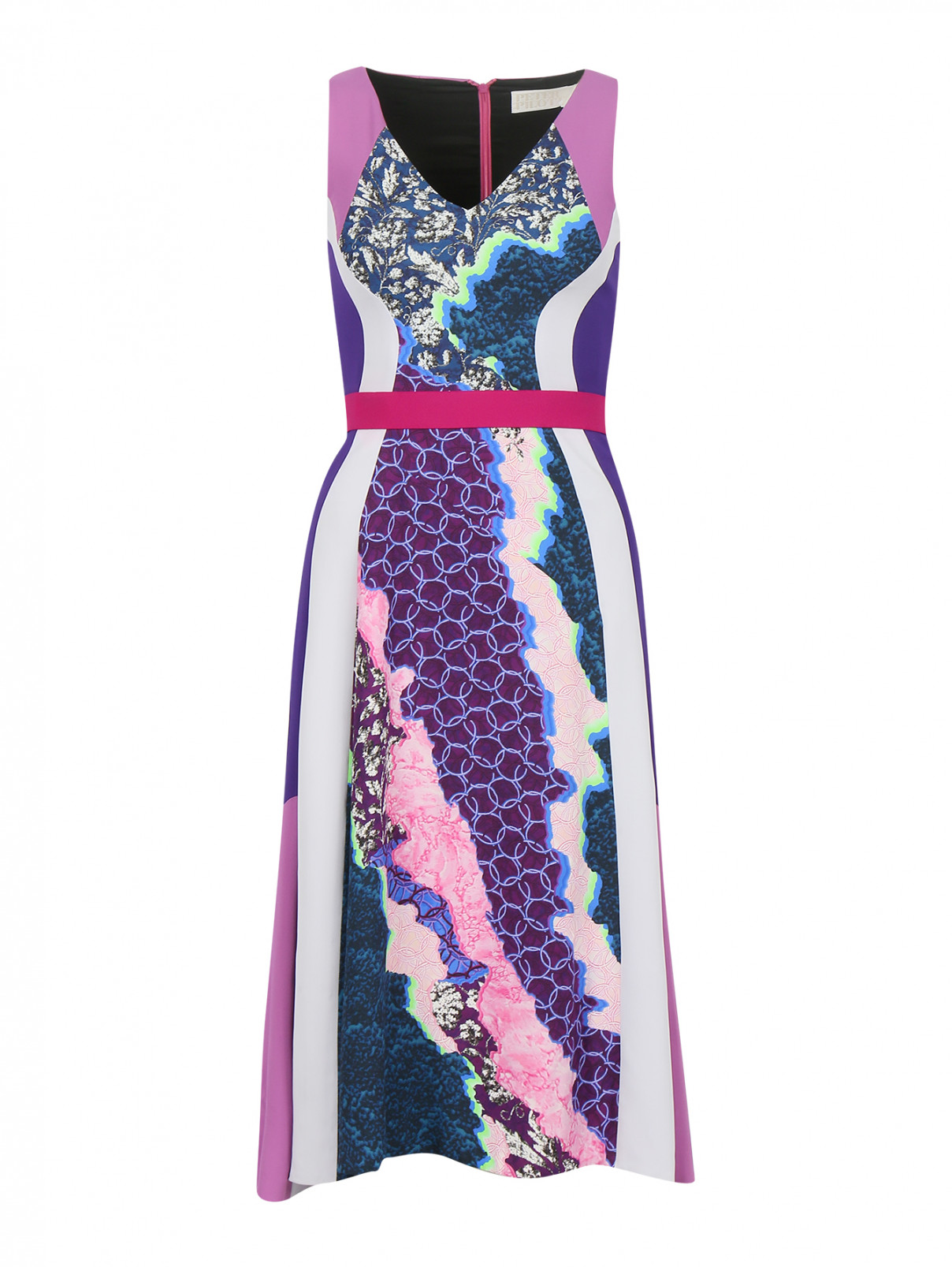 Платье без рукавов с абстрактным принтом Peter Pilotto  –  Общий вид  – Цвет:  Узор