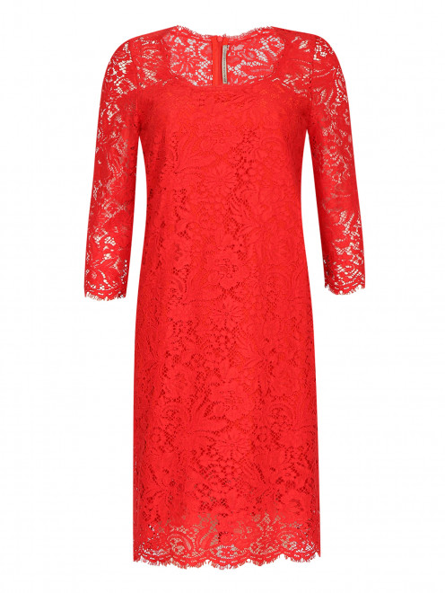 Кружевное платье из хлопка и вискозы Ermanno Scervino - Общий вид