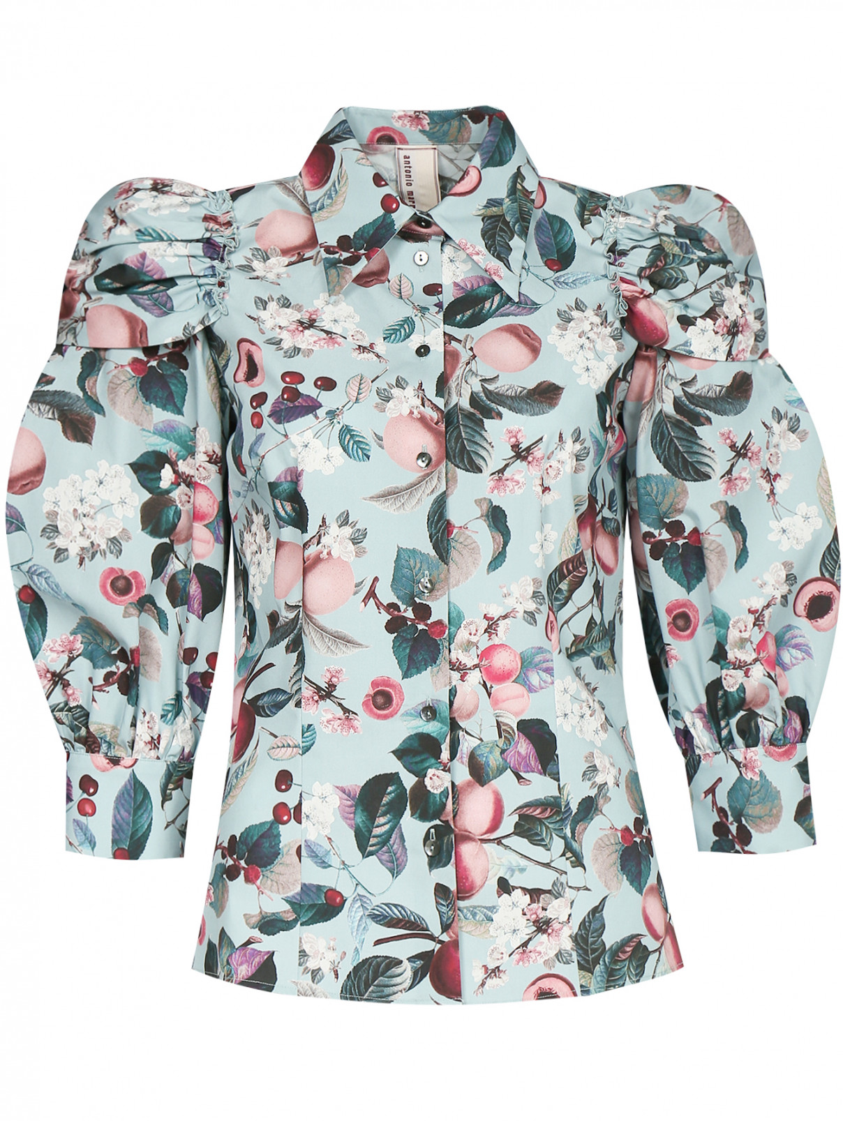 Блуза из хлопка с узором Antonio Marras  –  Общий вид  – Цвет:  Узор