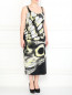 Платье из шелка с абстрактным узором Marina Rinaldi  –  Модель Верх-Низ