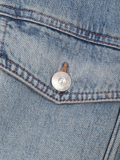 Утепленный джинсовый жилет  - Деталь