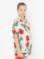 Хлопковая блуза с цветочным узором Dolce & Gabbana  –  МодельВерхНиз
