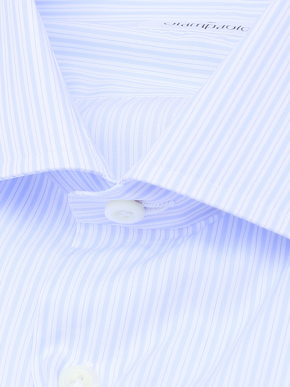 Рубашка из хлопка с узором Giampaolo  –  Деталь  – Цвет:  Синий