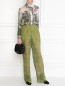 Широкие кружевные брюки на резинке Alberta Ferretti  –  МодельОбщийВид