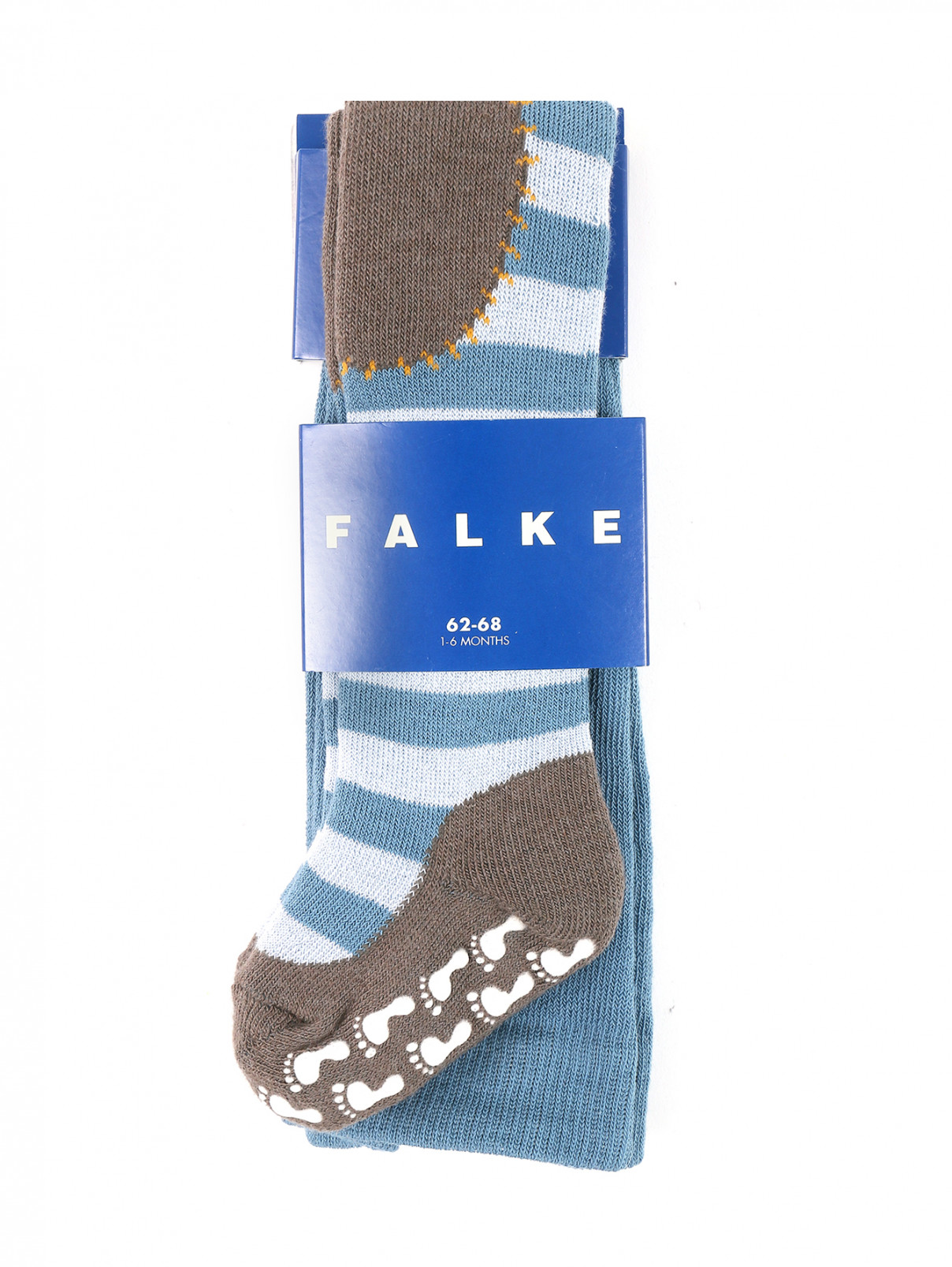 Теплые колготки из хлопка с узором Falke  –  Общий вид  – Цвет:  Синий