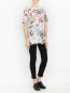 Блуза с вышивкой и цветочным узором Isola Marras  –  Модель Общий вид