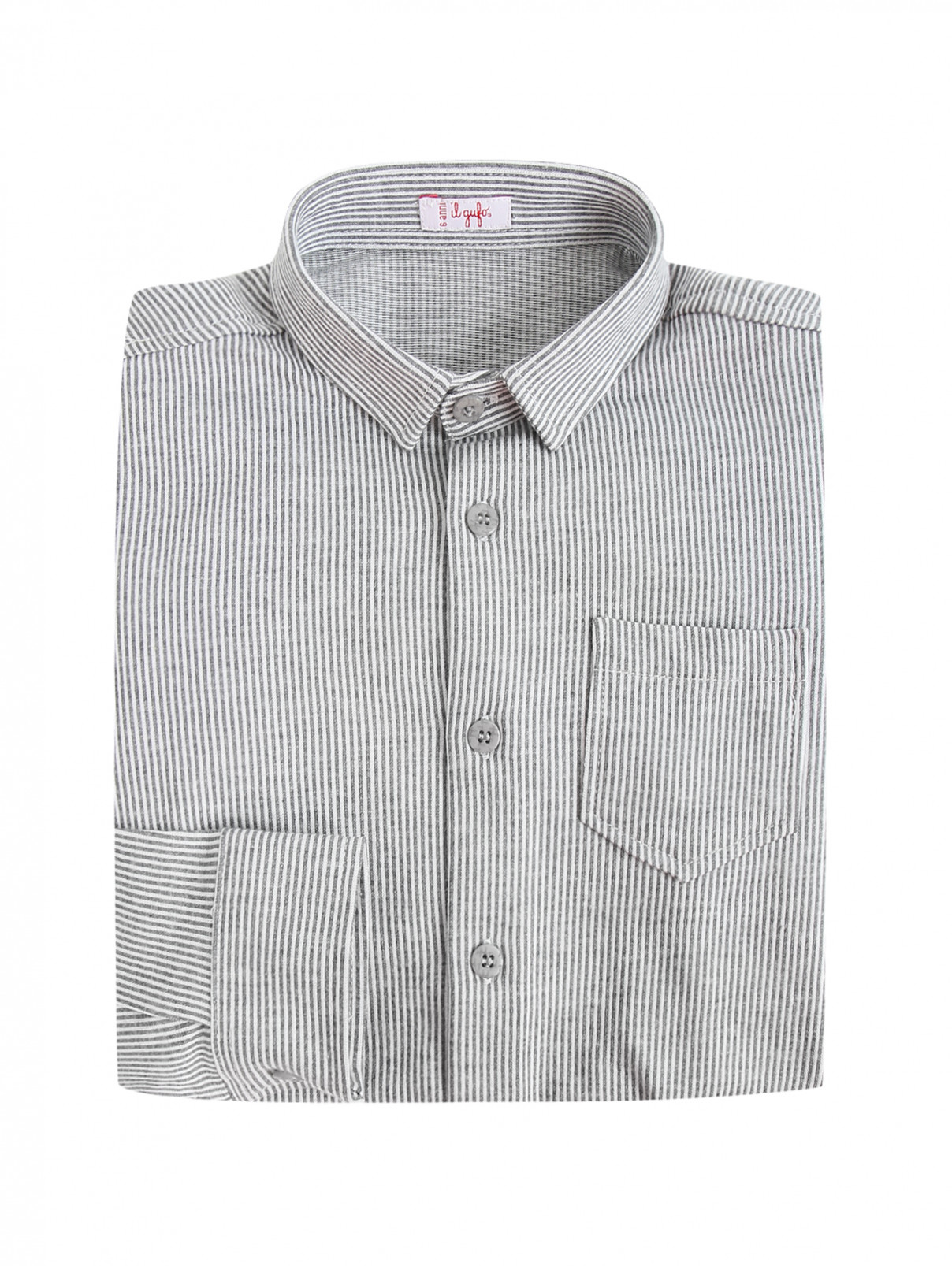 Рубашка из хлопка с узором "полоска" Il Gufo  –  Общий вид