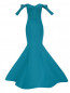 Платье-макси из шелка с декоративными рукавами и шлейфом Zac Posen  –  Общий вид
