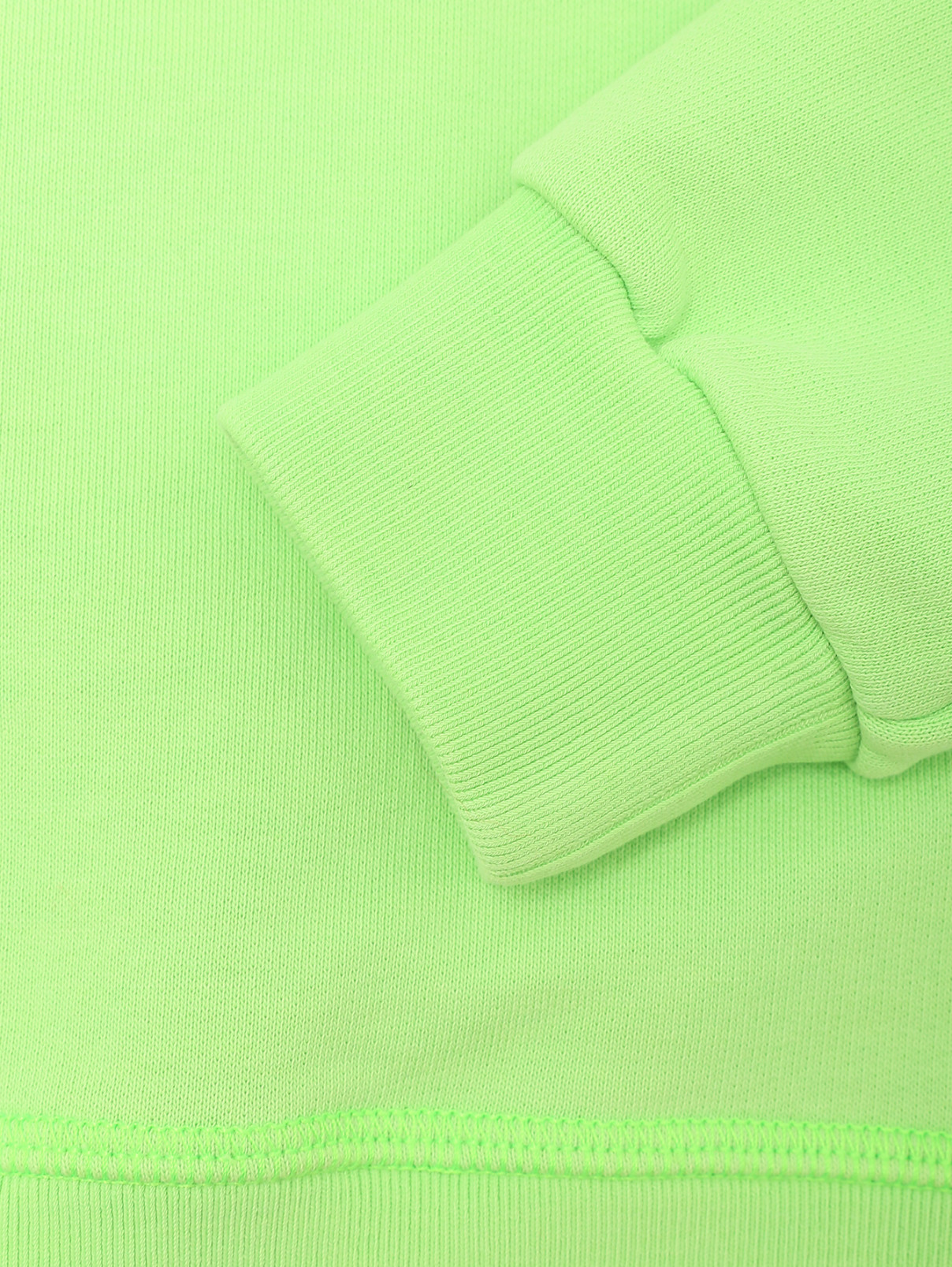 Толстовка из хлопка с капюшоном Dsquared2  –  Деталь1  – Цвет:  Зеленый