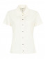 Блуза из шелка с короткими рукавами и нагрудным карманом Jean Paul Gaultier  –  Общий вид