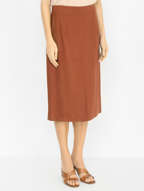 Однотонная юбка-карандаш  Alberta Ferretti - МодельВерхНиз