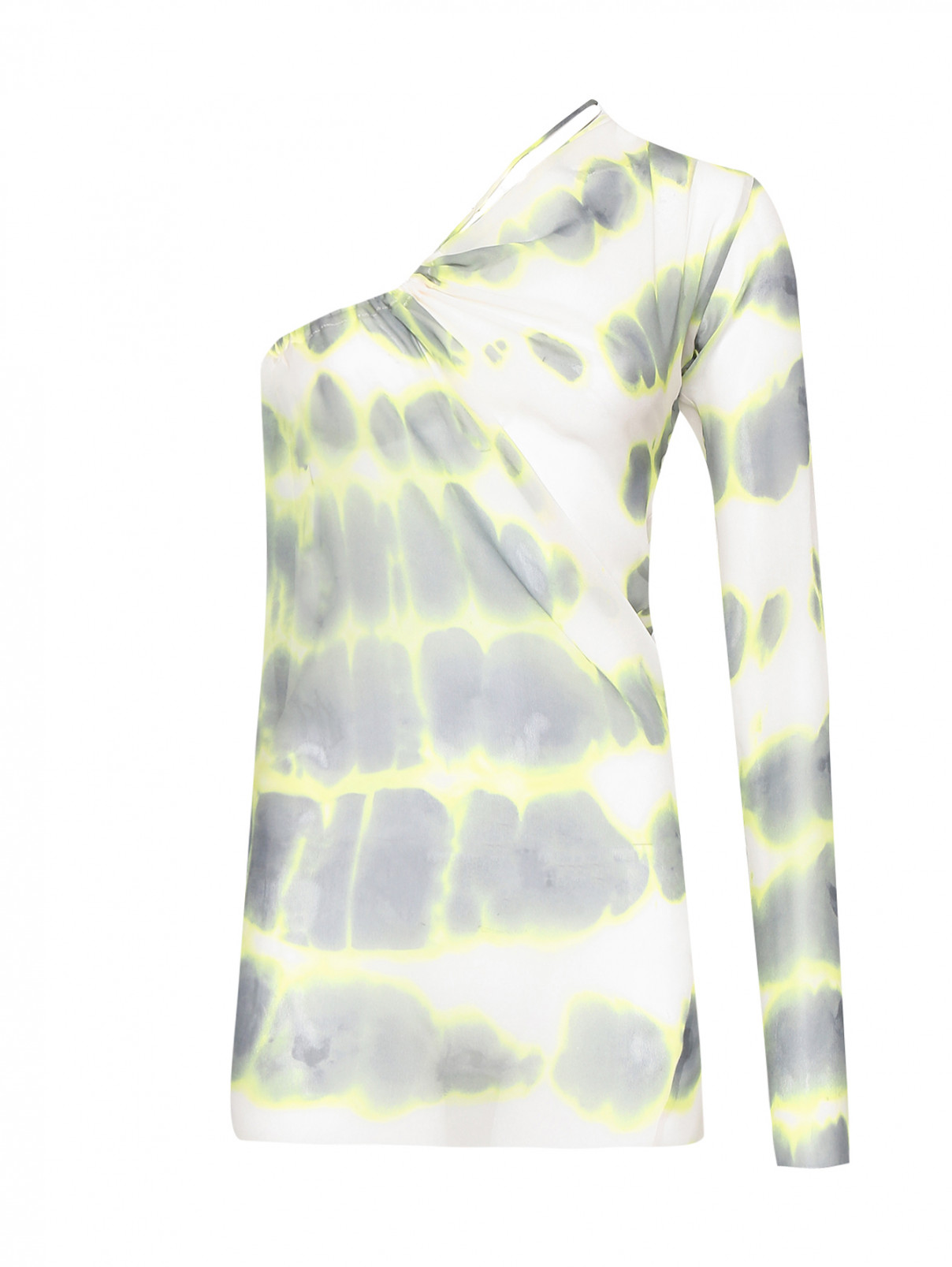 Блуза из шелка с узором Sportmax  –  Общий вид  – Цвет:  Узор