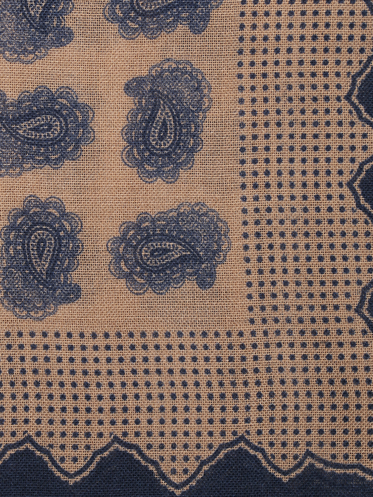 Карманный платок из шерсти с узором LARDINI  –  Деталь  – Цвет:  Синий