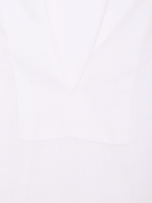 Блуза однотонная из льна - Деталь1