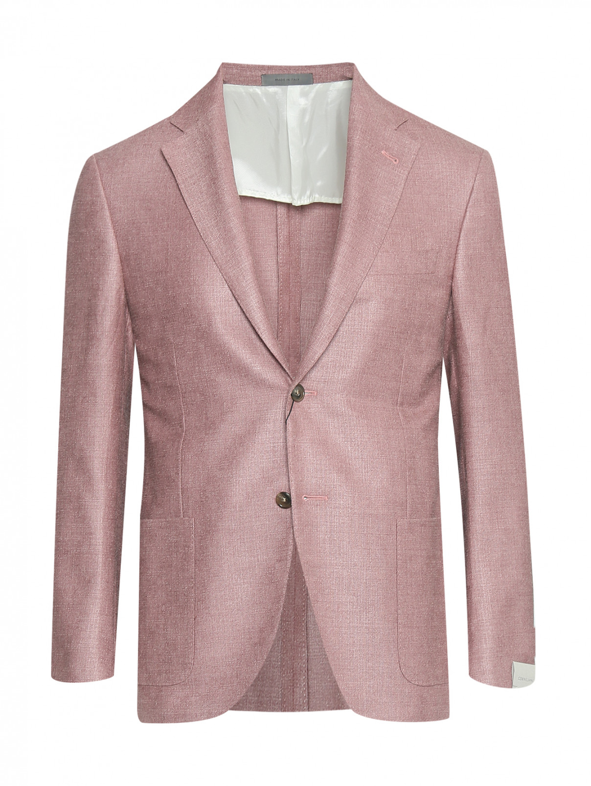 Однобортный пиджак из шерсти и шелка Corneliani  –  Общий вид