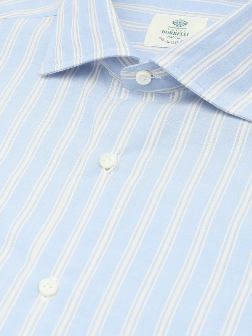 Рубашка из хлопка с узором полоска - Деталь1