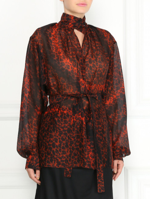 Блуза из шелка с узором  Jean Paul Gaultier - Модель Верх-Низ
