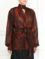 Блуза из шелка с узором Jean Paul Gaultier  –  Модель Верх-Низ