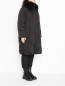 Стеганая утепленная куртка с меховым воротником Marina Rinaldi  –  МодельВерхНиз