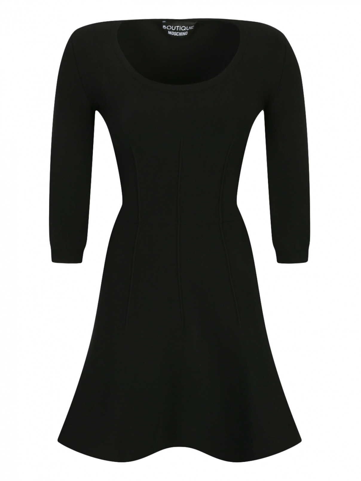 Платье-мини с коротким рукавом Moschino Boutique  –  Общий вид  – Цвет:  Черный