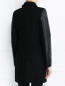 Пальто из смешанной шерсти с декоративными лаковыми вставками Barbara Bui  –  Модель Верх-Низ1