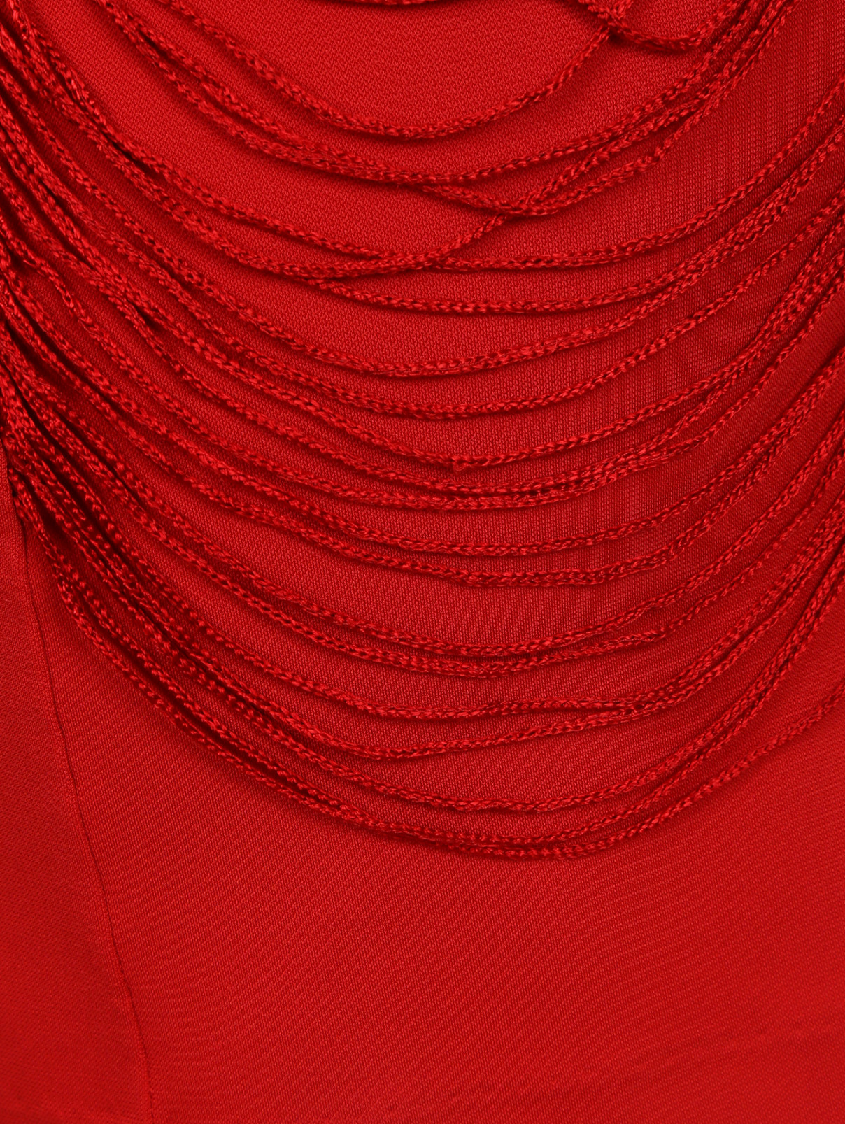 Платье-мини с контрастной отделкой La Perla  –  Деталь1  – Цвет:  Красный