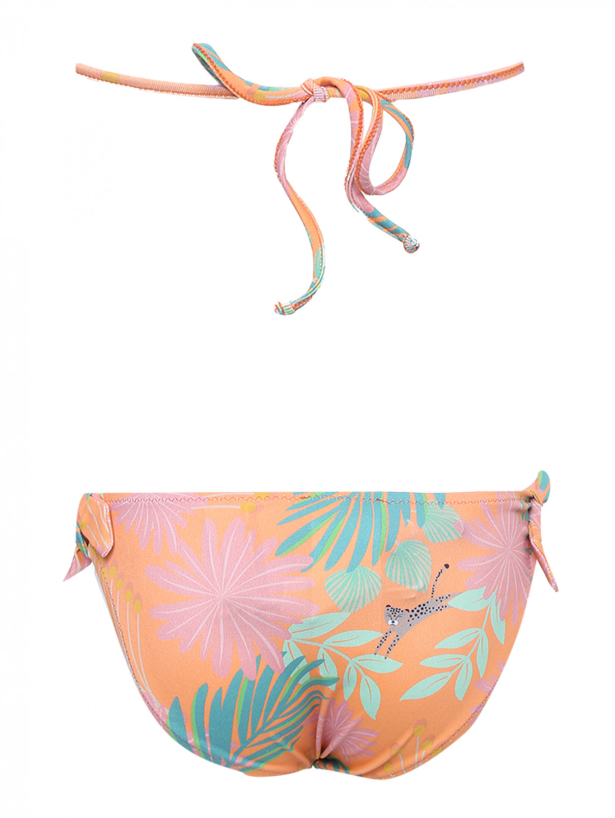 Раздельный купальник с трусиками на завязках Aletta  –  Обтравка1  – Цвет:  Узор