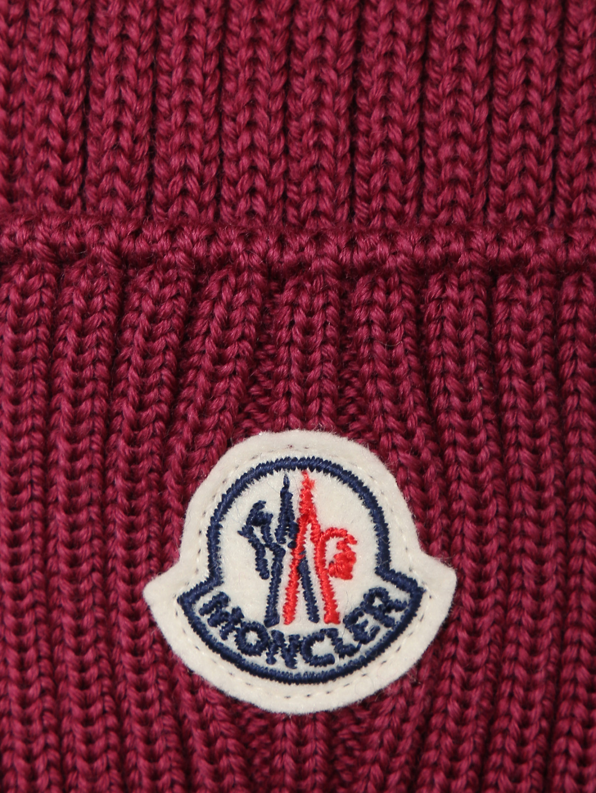 Шапка из шерсти с помпоном Moncler  –  Деталь1  – Цвет:  Красный