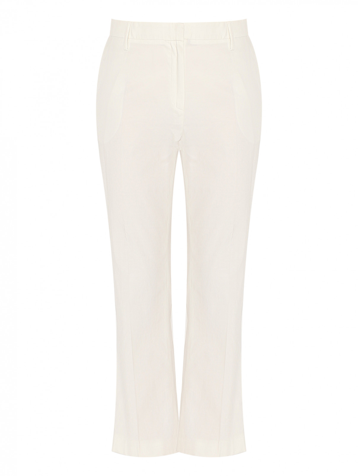 Укороченные брюки на молнии Sonia Rykiel  –  Общий вид  – Цвет:  Белый