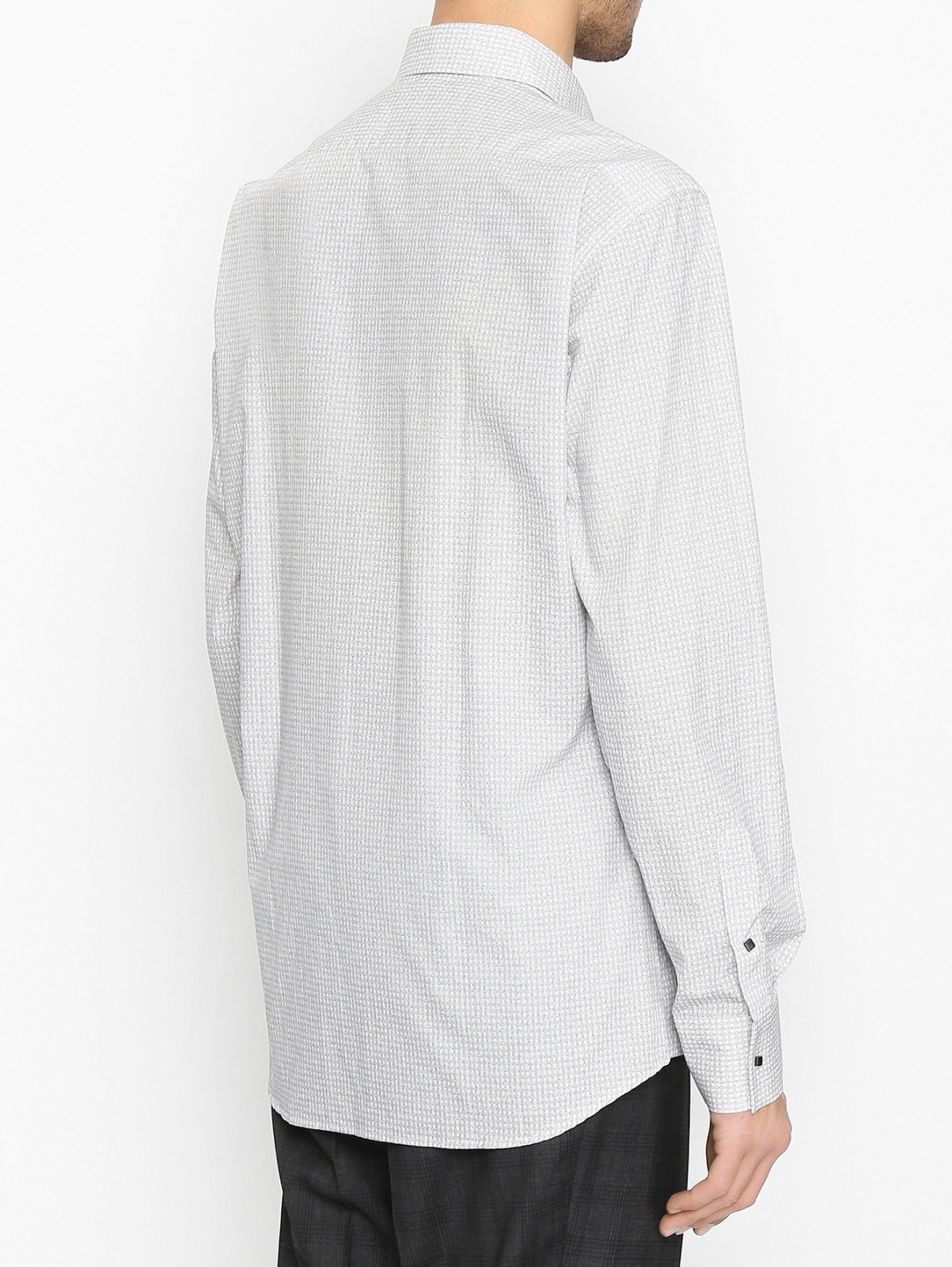 Рубашка из хлопка с узором Lagerfeld  –  МодельВерхНиз1  – Цвет:  Узор