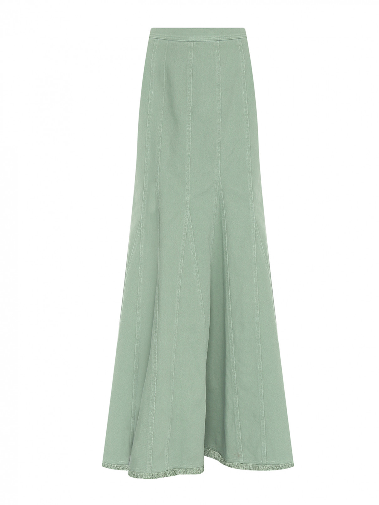 Джинсовая юбка-макси Max Mara  –  Общий вид  – Цвет:  Зеленый