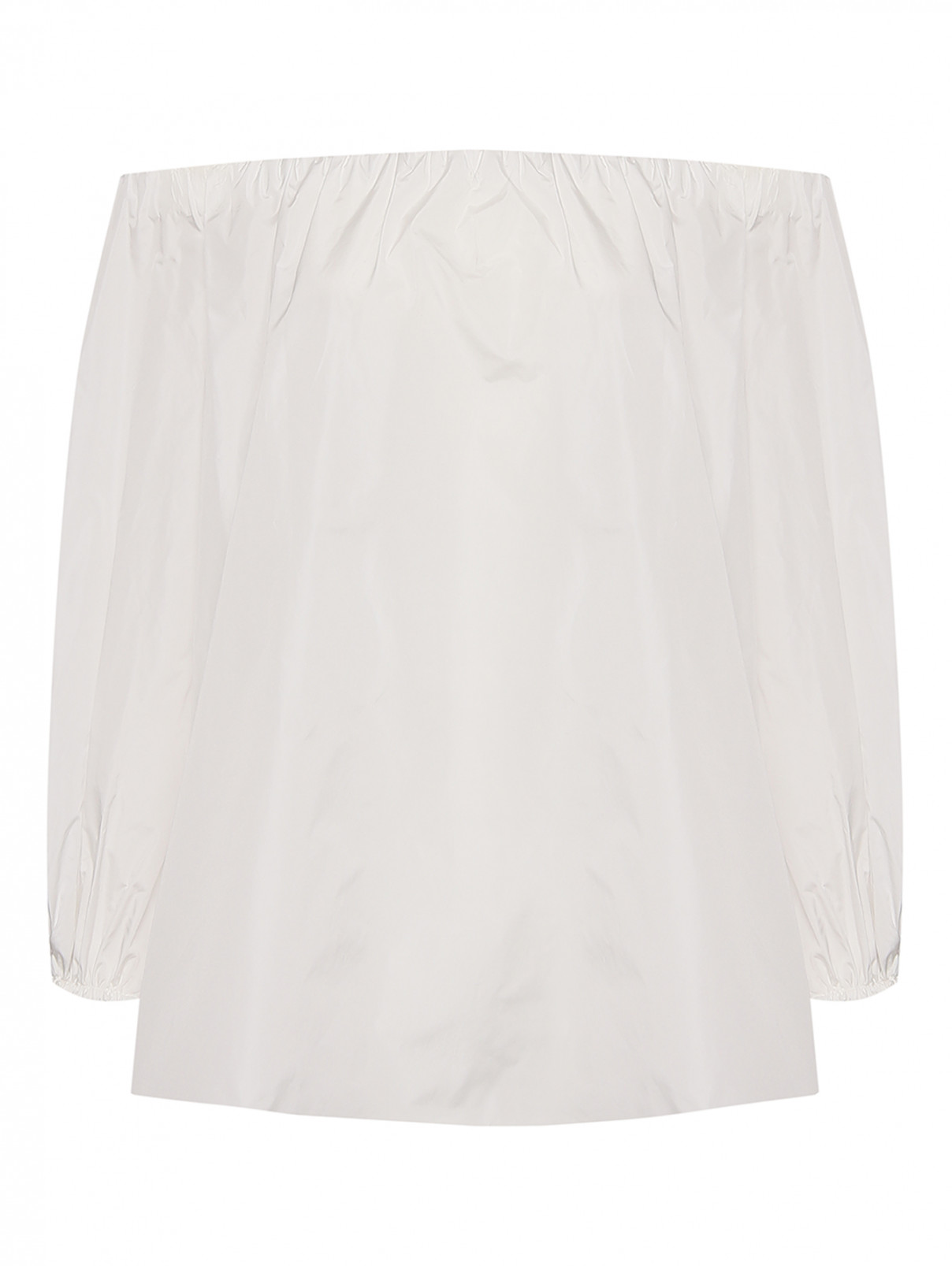 Блуза из смешанного шелка свободного кроя Max Mara  –  Общий вид  – Цвет:  Белый