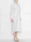 Платье-рубашка, из вискозы, с узором полоска Jil Sander  –  МодельВерхНиз