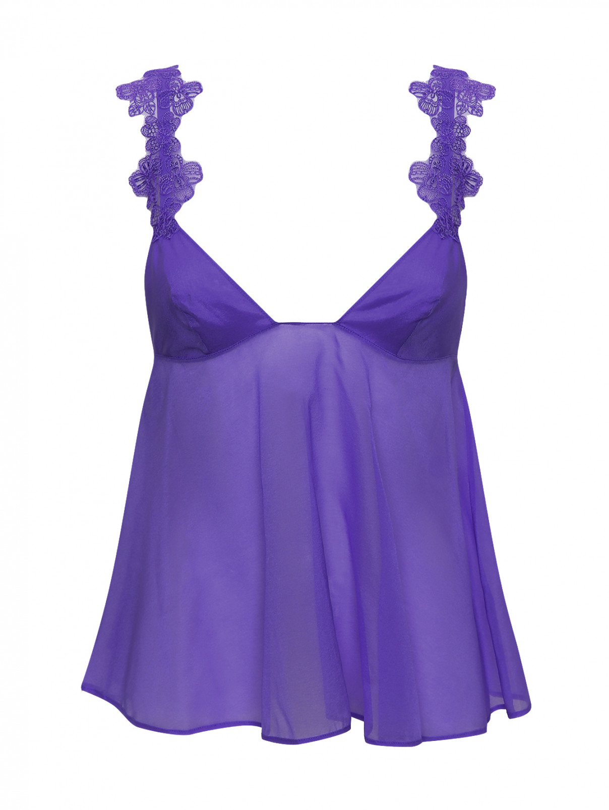 Комбинация из шелка La Perla  –  Общий вид  – Цвет:  Фиолетовый