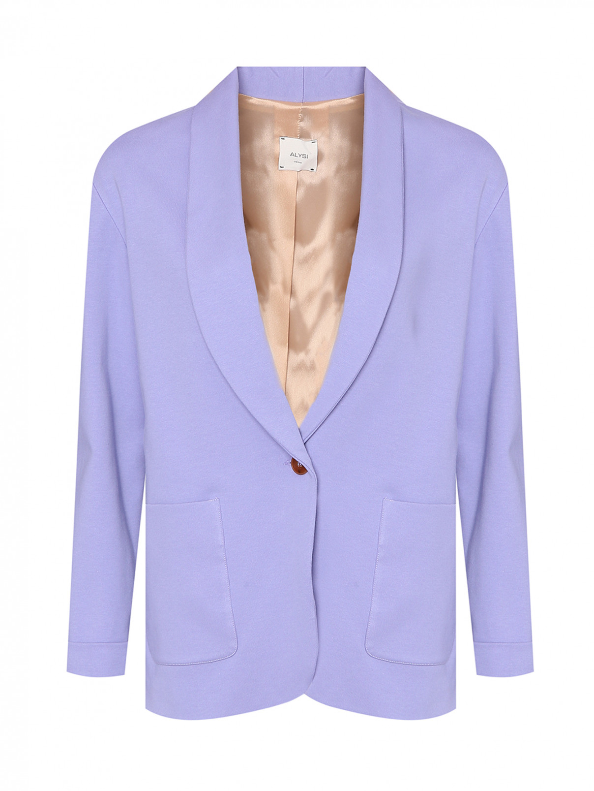 Жакет из хлопка с карманами Alysi  –  Общий вид  – Цвет:  Фиолетовый