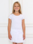 Платье из смешанного хлопка с фактурным низом Armani Junior  –  Модель Верх-Низ