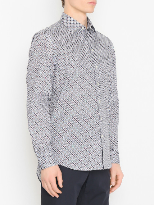 Рубашка из хлопка с узором Etro - МодельВерхНиз
